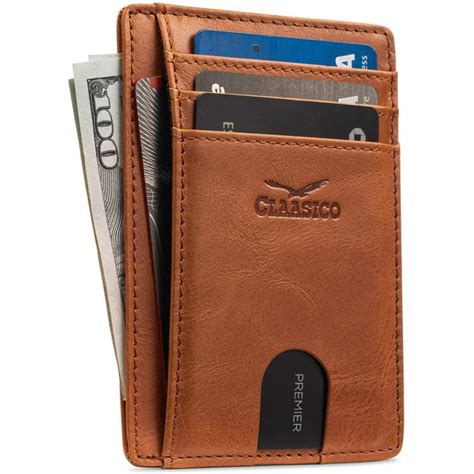 Dlife Credit Card Holder RFID Blocking Slim Wallet PU Leather 